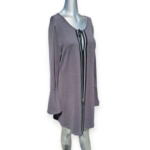 Papillon Cozy Grey Bell Sleeve Dress